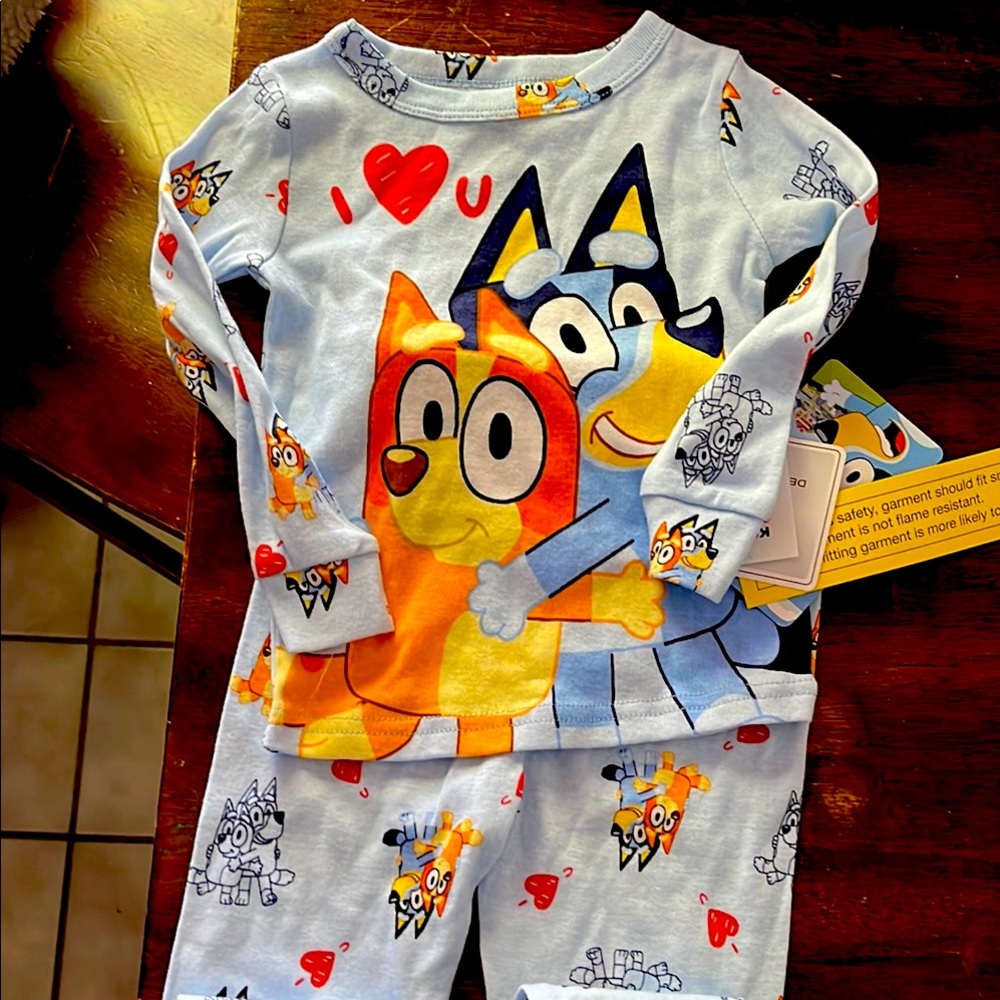 Kids Pajamas - Blue and Orange